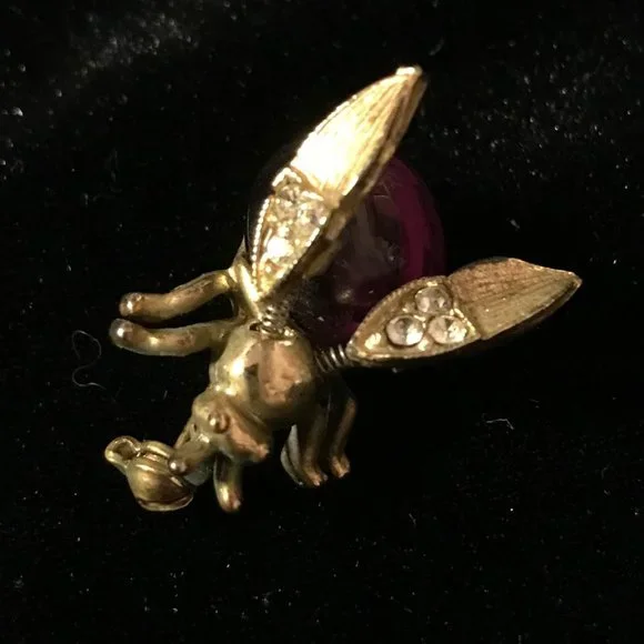 Vintage Purple Insect Bug Pin - Picture 8 of 8
